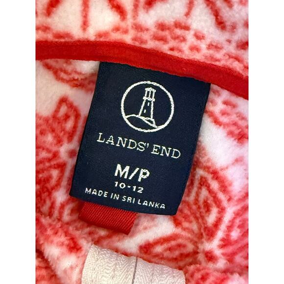 LAND'S END Therma Check Red/White Pullover Top Shirt size M P - Picture 5 of 8